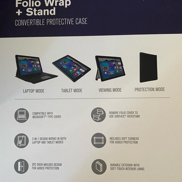 Targus folio case for Microsoft Surface Pro 4 - Picture 2 of 14